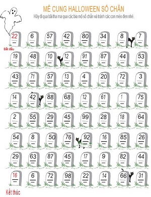 Mê cung Halloween số chẵn