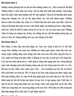 Tả cảnh mùa hè