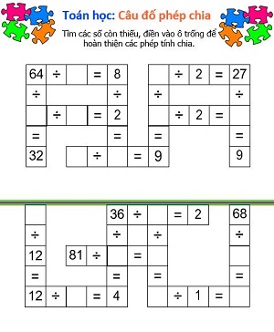 Câu đố phép chia