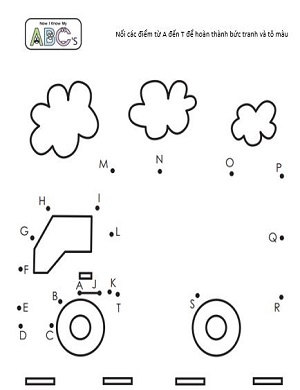 Nối chữ cái ABC để vẽ tranh