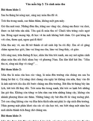 Tả cảnh mùa thu