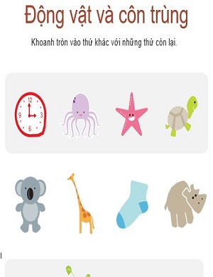 Vật không cùng loại chủ đề công trùng và động vật