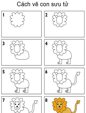 Vẽ con sử tử