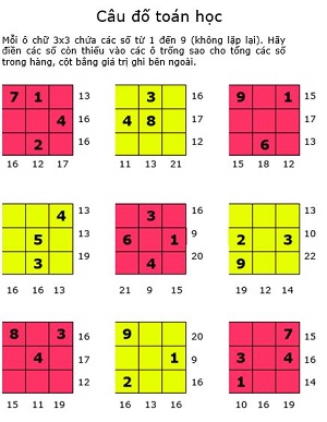 Câu đố toán học (Bài 3)
