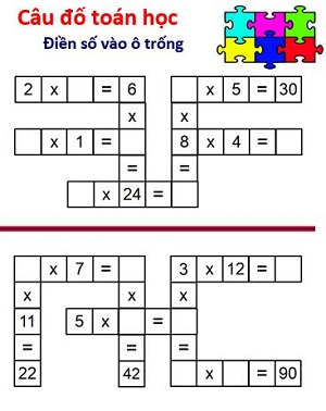 Giải ô chữ phép nhân