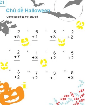 Phép cộng các số có 1 chữ số
