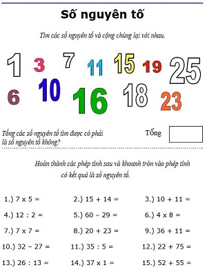 Số nào là số nguyên tố?