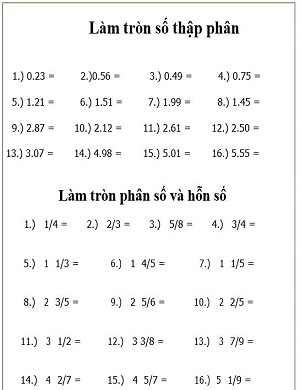 Làm tròn số thập phân