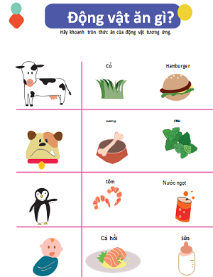Động vật ăn thức ăn gì (Bài 1)