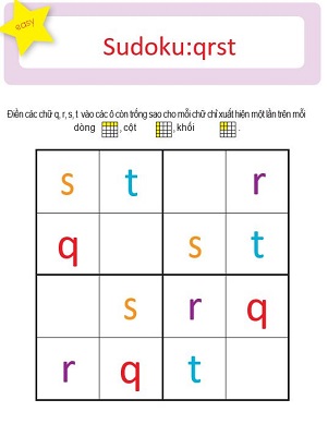 Sudoku chữ cái qrst