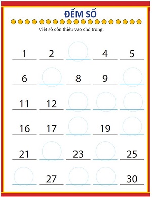 Tập đếm đến 30
